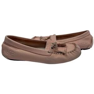 UGG pink moccasin loafers pink size 8 comfy roxi slippers